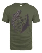 Inner Peace Whale Shark Dolphin Ocean Life Graphic Tee Calm Tshirt - military green t-shirt on white background
