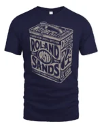 Vintage Motor Oil Rolando Sands Garage Style Graphic Tee Retro Tshirt - navy t-shirt on white background