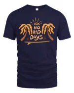 No Bad Days Palm Tree Beach Vibe Positive Energy Graphic Tee Tshirt - navy t-shirt on white background