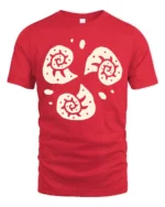 Abstract Spiral Sun Symbols Boho Minimal Art Graphic Tee Cool Tshirt - red t-shirt on white background
