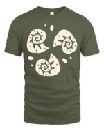 Abstract Spiral Sun Symbols Boho Minimal Art Graphic Tee Cool Tshirt - military green t-shirt on white background