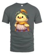 Cute Roman Duck Emperor Graphic Tee Funny History Tshirt - gray t-shirt on white background