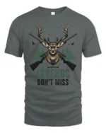 Legends Dont Miss Deer Hunting Graphic Tee Outdoor Tshirt - gray t-shirt on white background