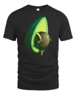 Funny Avocado With Big Attitude Cute Cartoon Food T Shirt - black t-shirt on white background