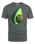 Funny Avocado With Big Attitude Cute Cartoon Food T Shirt - gray t-shirt on white background