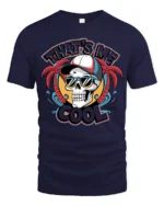 Thats Me Cool Skull Sunglasses Summer Vibes Graphic T Shirt - navy t-shirt on white background