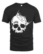 Crowned Skull Queen Graphic T Shirt Edgy Gothic Style Tee - black t-shirt on white background