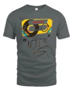 Nostalgic 80s Cassette Tape Memories Retro Graphic Tshirt - gray t-shirt on white background