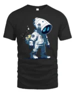 Lil Hypebeast Space Cadet Blue Eye Astronaut Graphic Tee - black t-shirt on white background