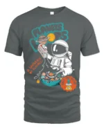 Cosmic Cereal Astronaut Milky Way Space Graphic Tshirt - gray t-shirt on white background