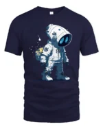 Lil Hypebeast Space Cadet Blue Eye Astronaut Graphic Tee - navy t-shirt on white background