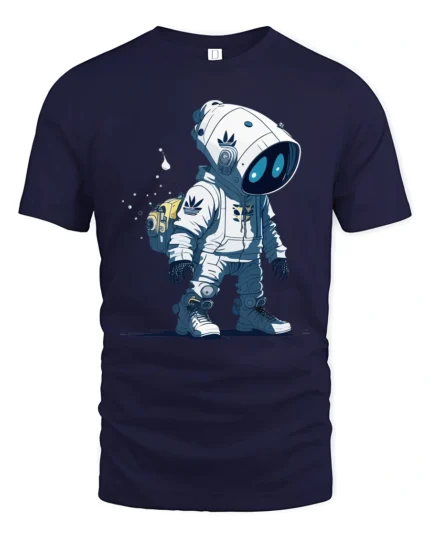 Lil Hypebeast Space Cadet Blue Eye Astronaut Graphic Tee - navy t-shirt on white background