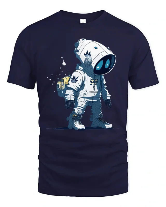 Lil Hypebeast Space Cadet Blue Eye Astronaut Graphic Tee - navy t-shirt on white background