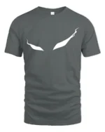 Haunting Ghostly Eyes Wispy Trail Mystery Graphic Tee - gray t-shirt on white background