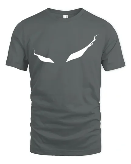 Haunting Ghostly Eyes Wispy Trail Mystery Graphic Tee - gray t-shirt on white background