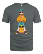 Cool Duck Girl Yellow Sweatshirt Rubber Duck Graphic Tshirt - gray t-shirt on white background