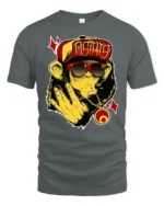 Urban Swag Monkey Graffiti Osiris Red Hat Graphic Tshirt - gray t-shirt on white background