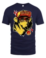 Urban Swag Monkey Graffiti Osiris Red Hat Graphic Tshirt - navy t-shirt on white background
