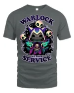 Mystic Shadow Cat Warlock Skulls Magic Graphic Soft Tshirt - gray t-shirt on white background
