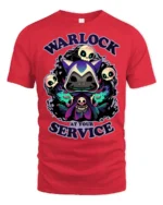 Mystic Shadow Cat Warlock Skulls Magic Graphic Soft Tshirt - red t-shirt on white background