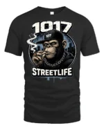 Urban Chimp Streetlife 1017 Hip Hop Music Graphic Tshirt - black t-shirt on white background