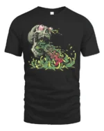 Gory Cyber Skull Toxic Sludge Circuit Board Tshirt - black t-shirt on white background