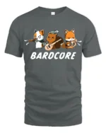 Funny Bardcore Animal Musicians Tabletop Gaming Graphic Tshirt - gray t-shirt on white background