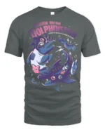 Frightful Doctor Dolphinstein Mad Scientist Graphic Tshirt - gray t-shirt on white background