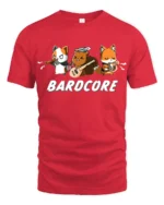 Funny Bardcore Animal Musicians Tabletop Gaming Graphic Tshirt - red t-shirt on white background