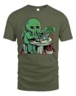 Funny Cthulhu This Call Could Have Been An Email Tshirt - military green t-shirt on white background