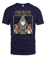 Funny Wizard Lord Of The Dad Jokes Fantasy Graphic Tshirt - navy t-shirt on white background