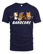 Funny Bardcore Animal Musicians Tabletop Gaming Graphic Tshirt - navy t-shirt on white background