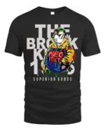 Cool Neo Tokyo Cyberpunk Brooklyn Graphic Tshirt - black t-shirt on white background