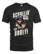 Humorous Social Seas Smartphone Pirate Sailing Graphic Tee - black t-shirt on white background