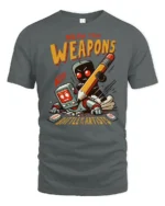 Funny Draw Your Weapons Battle Of The Artists Graphic Tee - gray t-shirt on white background