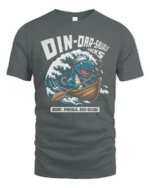 Funny Dinoarsaurus Wreks Sailor Dinosaur Graphic Tshirt - gray t-shirt on white background