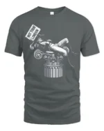 Humorous British History Napoleon Not Today London Graphic Tee - gray t-shirt on white background