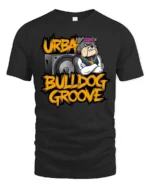 Urban Bulldog Groove Subwoofer Stereo Hip Hop Graphic Tee - black t-shirt on white background