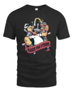 Sailors Legend Duff Ale Makes You Strong Retro Graphic Tee - black t-shirt on white background