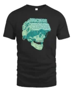 Cybernetic VR Skull Nuclear Circus Virtual Reality Tshirt - black t-shirt on white background