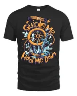 Inspirational Anchor Guide Me Never Hold Me Down Tshirt - black t-shirt on white background