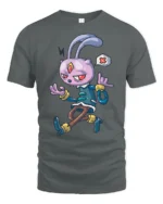 Quirky Interstellar Hare Golden Bracelets Graphic T shirt - gray t-shirt on white background