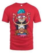 Victorious Nerd Fighter King Boxing Belt Graphic Tshirt - red t-shirt on white background