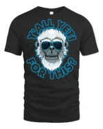 Cool Shaded Yeti Yall Yet For This Funny Graphic Tshirt - black t-shirt on white background