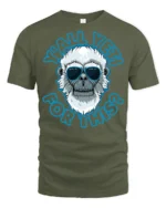 Cool Shaded Yeti Yall Yet For This Funny Graphic Tshirt - military green t-shirt on white background