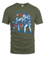 Revolutionary Drummer Boys Spirit Of 76 Vintage Graphic Tee - military green t-shirt on white background
