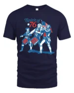 Revolutionary Drummer Boys Spirit Of 76 Vintage Graphic Tee - navy t-shirt on white background