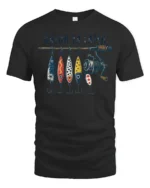 Catch Ya Later Funny Fishing Lures Vintage Graphic T Shirt - black t-shirt on white background