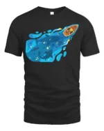 Deep Blue Whale Ocean Rowing Boat Adventure Graphic Tshirt - black t-shirt on white background