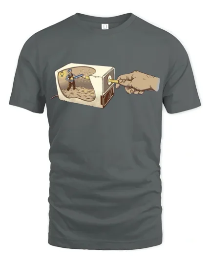 Aesthetic Pencil Sharpener Lumberjack Chainsaw Premium Tee - gray t-shirt on white background